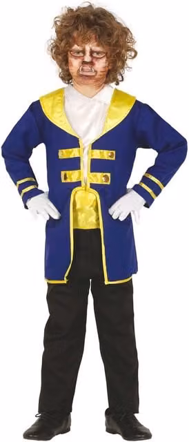 Fiestas Guirca Childrens Monstrous Enchanted Princess Costume in Blue and Gold for Ages 7-9 Years