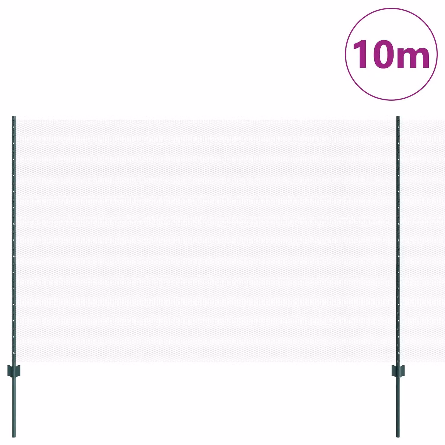 Berkfield Home Green Steel U-Channel Fence Posts, 5 Pieces, Height: 160 cm – 2