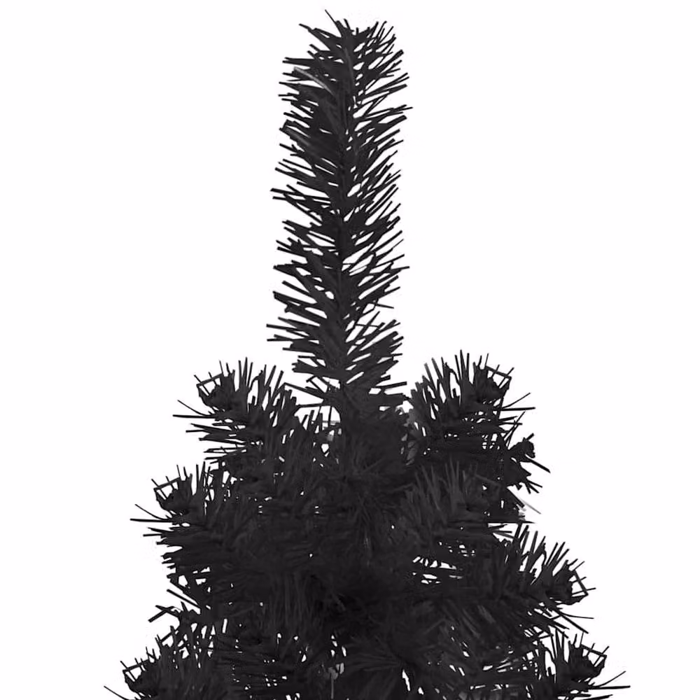 Berkfield Home Slim Artificial Half Christmas Tree with Stand, Black, Height: 240 cm – 4