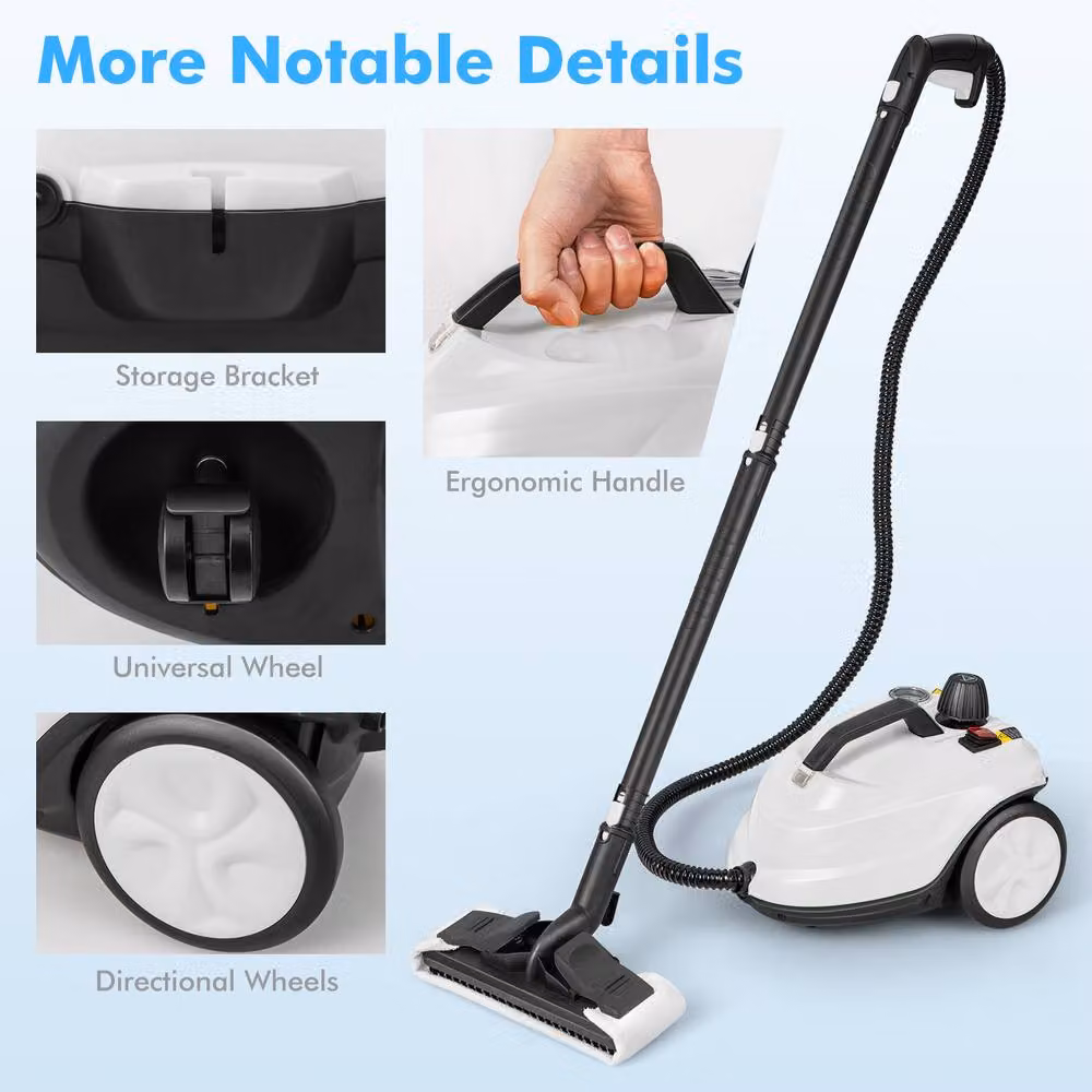 Costway 2000W High Pressure Floor Steam Cleaner in White – 4