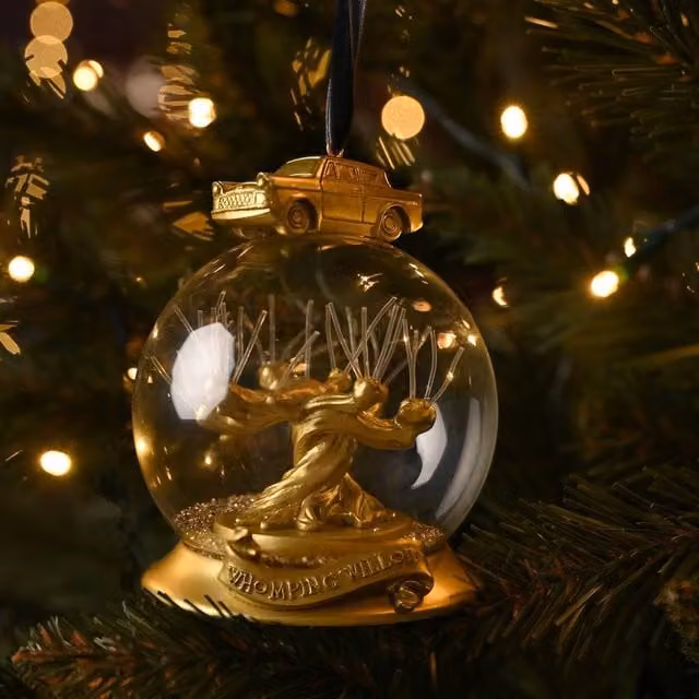 Widdop and Co Warner Bros Harry Potter Alumni LED Collectable Glass Bauble - Whomping Willow in Gold – 1