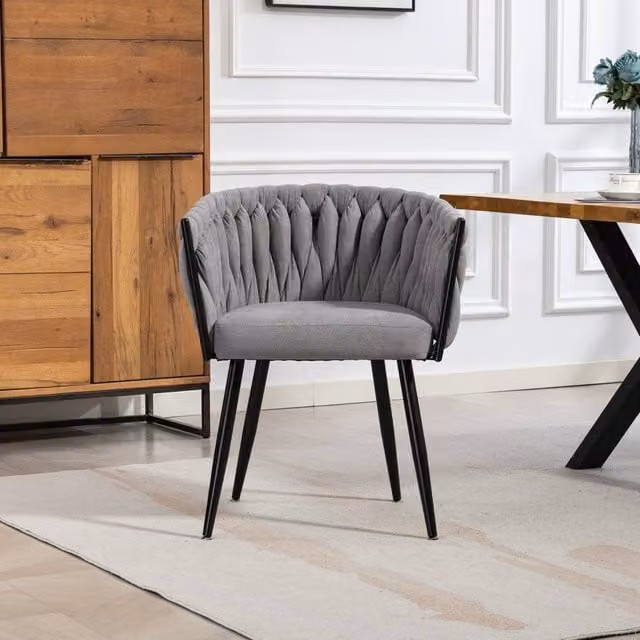 Artemis Home Aneta Fabric Accent Chairs, Set of 2, Grey