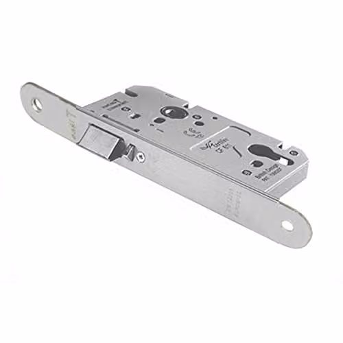 Loops Architectural DIN Euro Profile Nightlatch with Radius Forend in Satin Stainless Steel