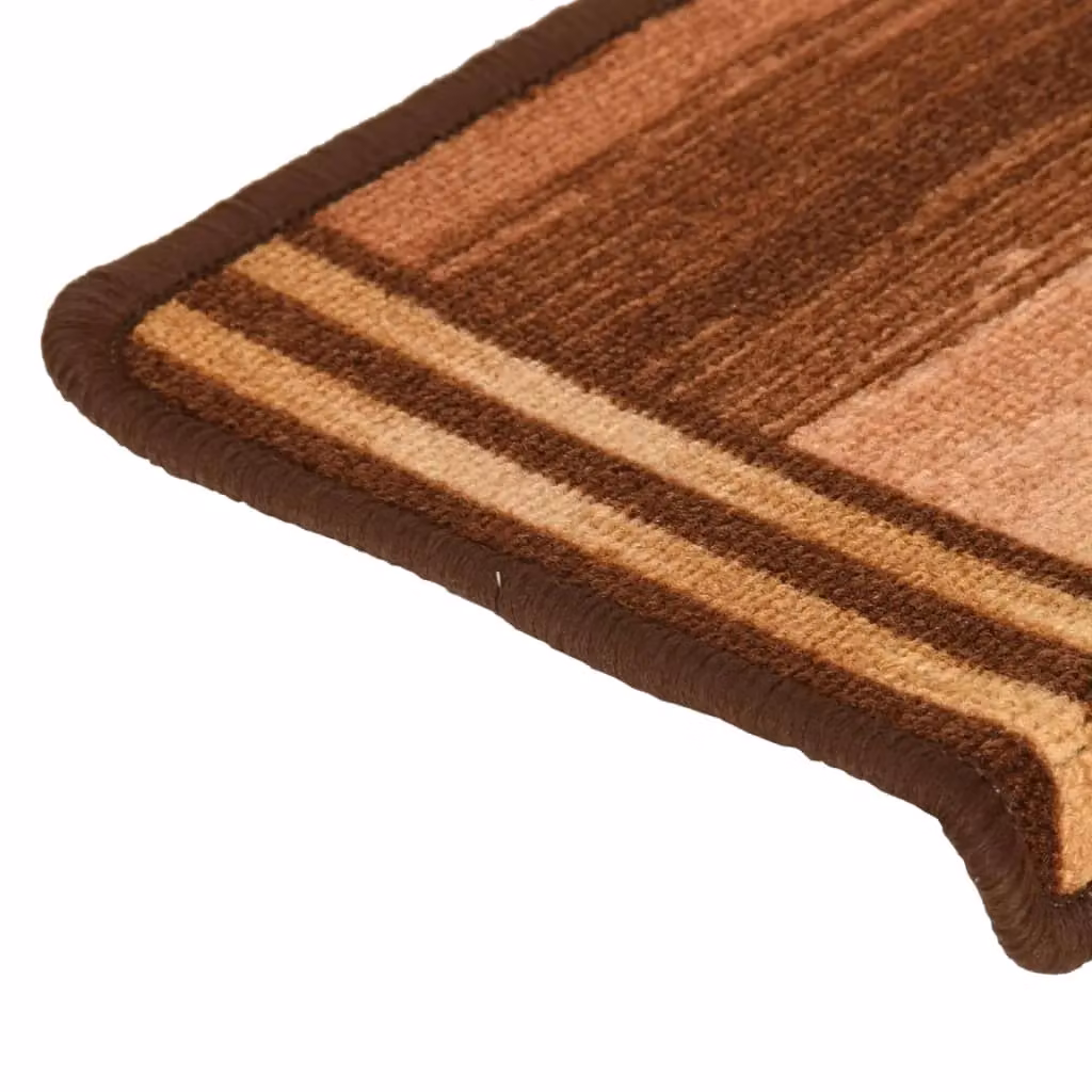 Berkfield Home Self-adhesive Stair Mats, 5 Pack, Brown, W/D/H: 65 x 21 x 4 cm – 3