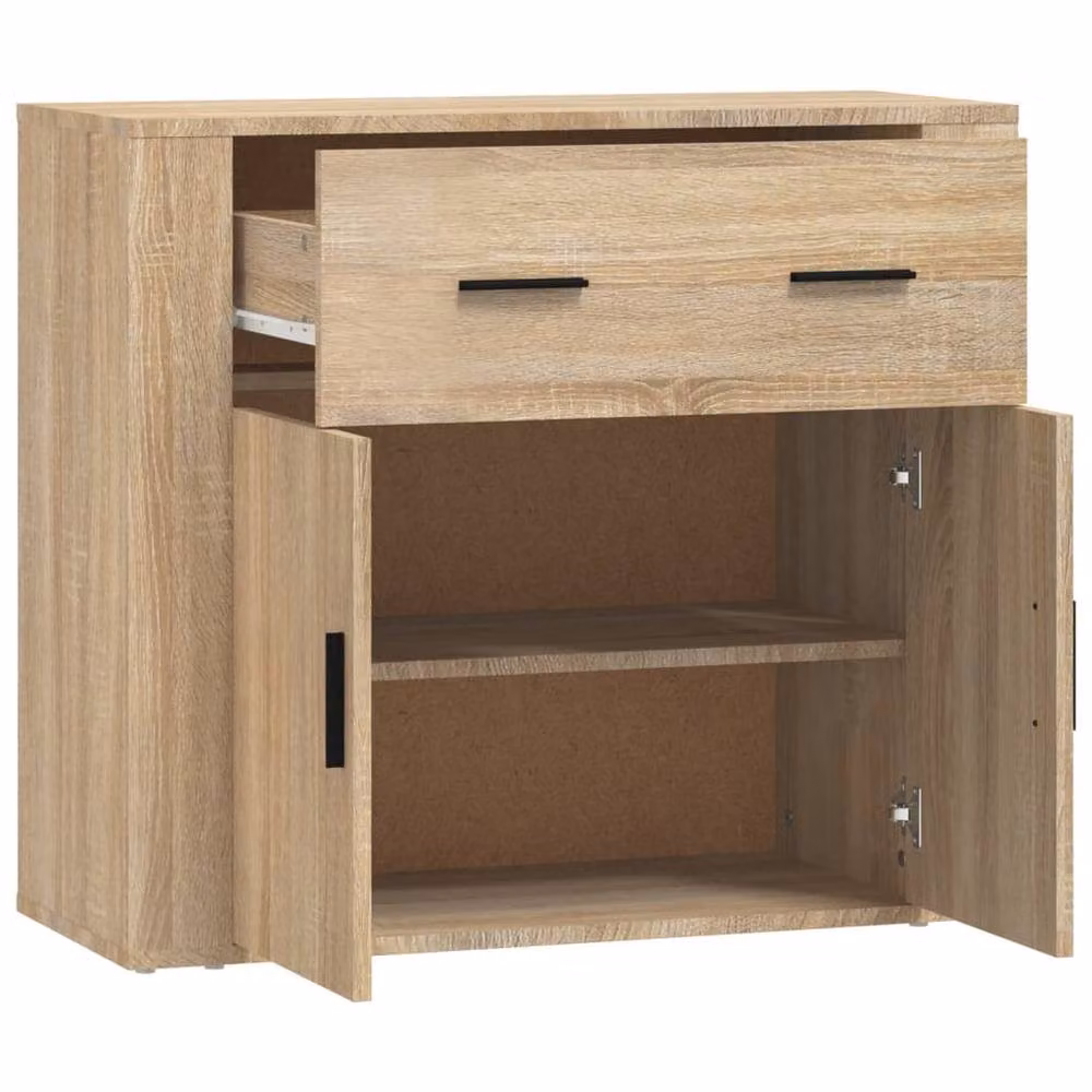 Berkfield Home Sonoma Oak Sideboard in Beige, W/D/H: 80 x 33 x 70 cm – 2