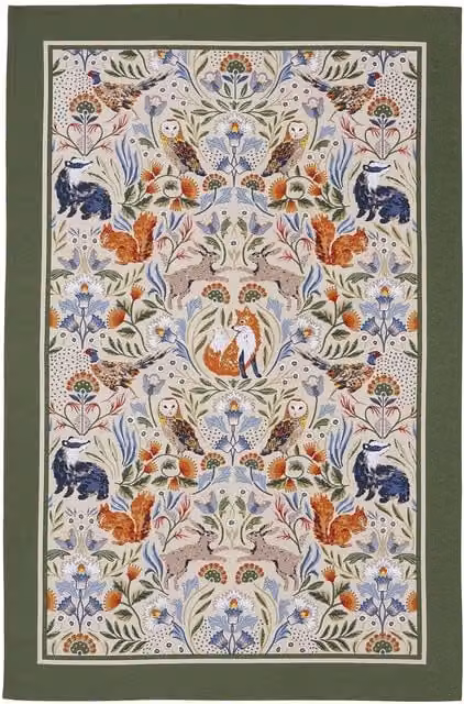 Ulster Weavers Forest Rabbit Fox Owl Woodland Animal Print 100% Cotton Tea Towels, Multicolour, W: 74 cm, H: 48 cm – 1