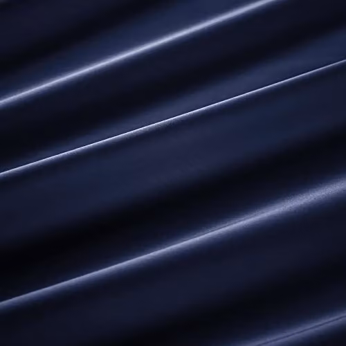 Christy 400 Thread Count Mako Satin Cotton Duvet Cover and Pillowcase Set in Blue, W/D/H: 140 x 200 cm – 5