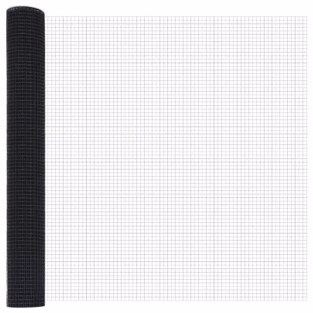 Berkfield Home Grey Metal Chicken Wire Fence Set of 2, H: 1 m x W: 10 m – 3