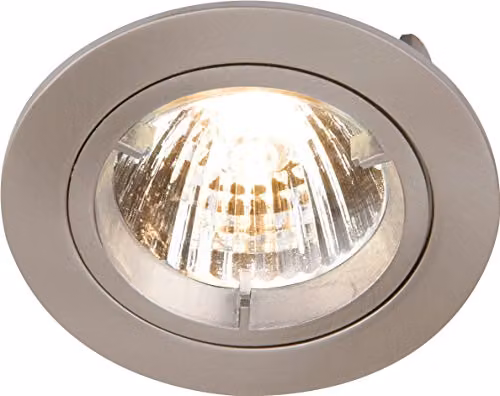 Netlighting GU10 Recessed Fixed Twist and Lock Downlight in Brushed Chrome and Grey