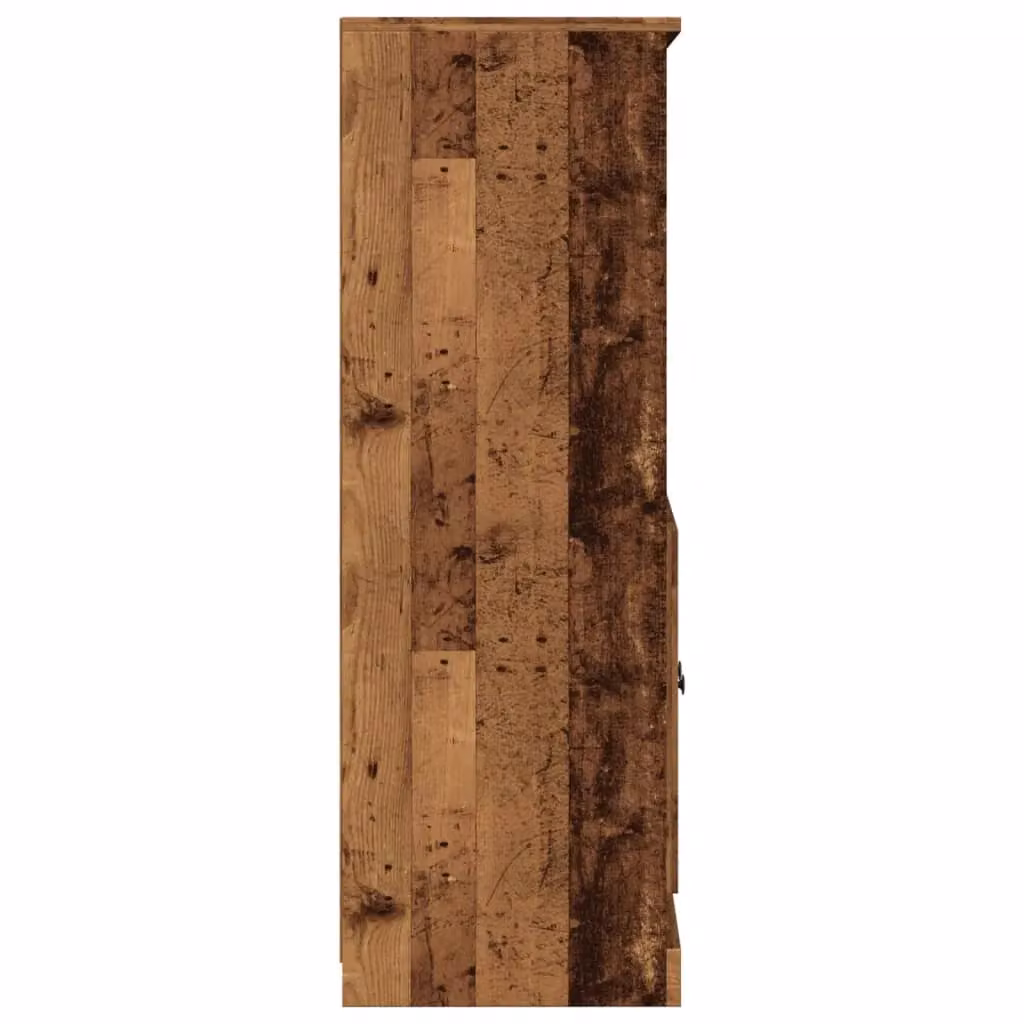 Berkfield Home Old Wood Highboard in Brown, W/D/H: 60 x 35.5 x 103.5 cm – 3
