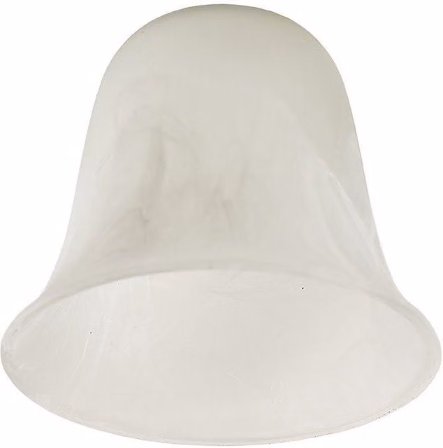 ValueLights Set of 3 White Marble Effect Bell Shaped Frosted Glass Replacement Shades