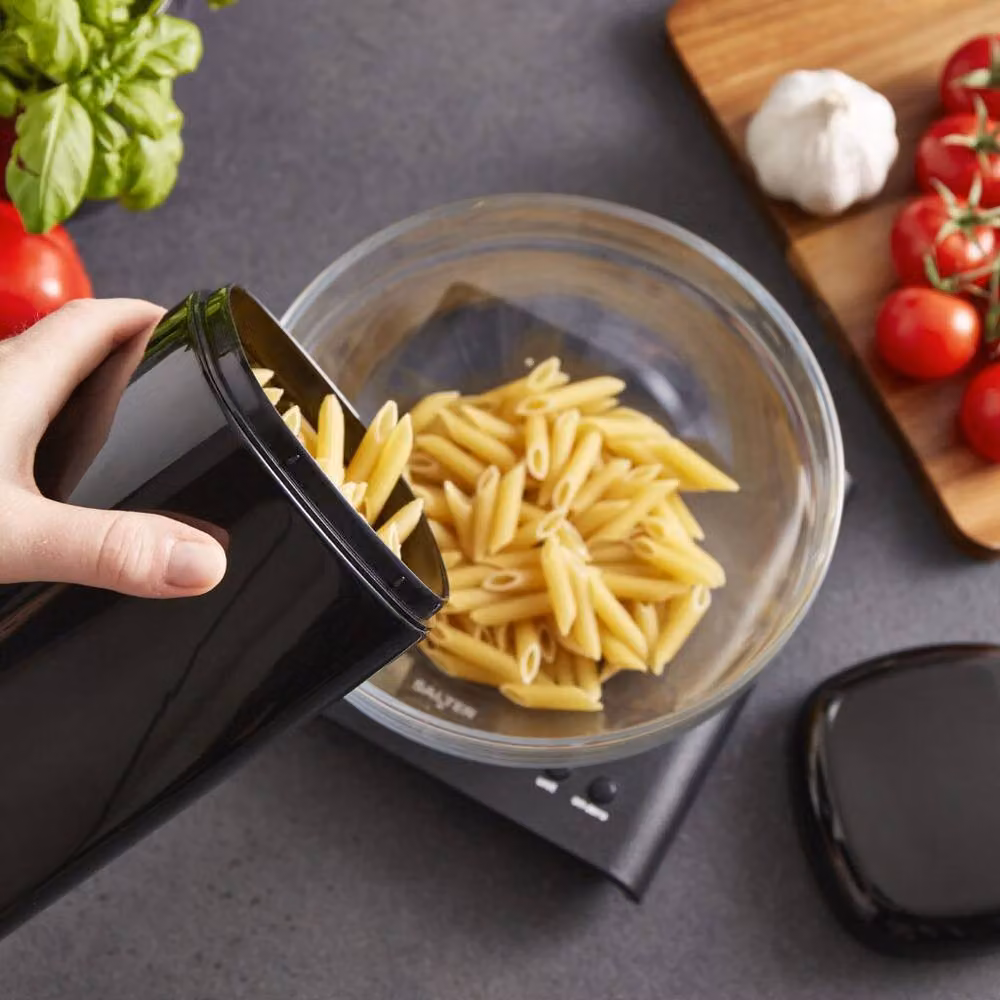 Morphy Richards Equip 2 Piece Airtight Storage Canister Set in Black, 2.6L, H 28.5 cm x W 11 cm – 6