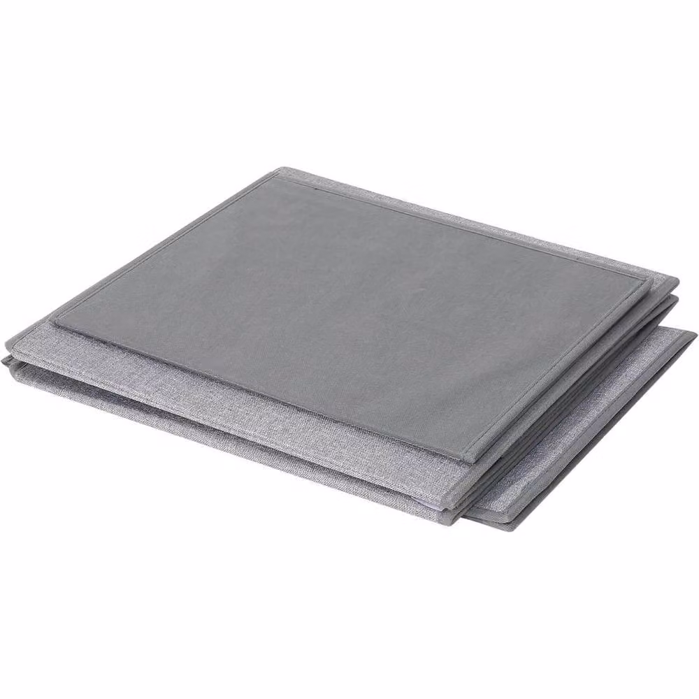 PAWNORA Large Collapsible Fabric Storage Box with Handles, Grey – 2