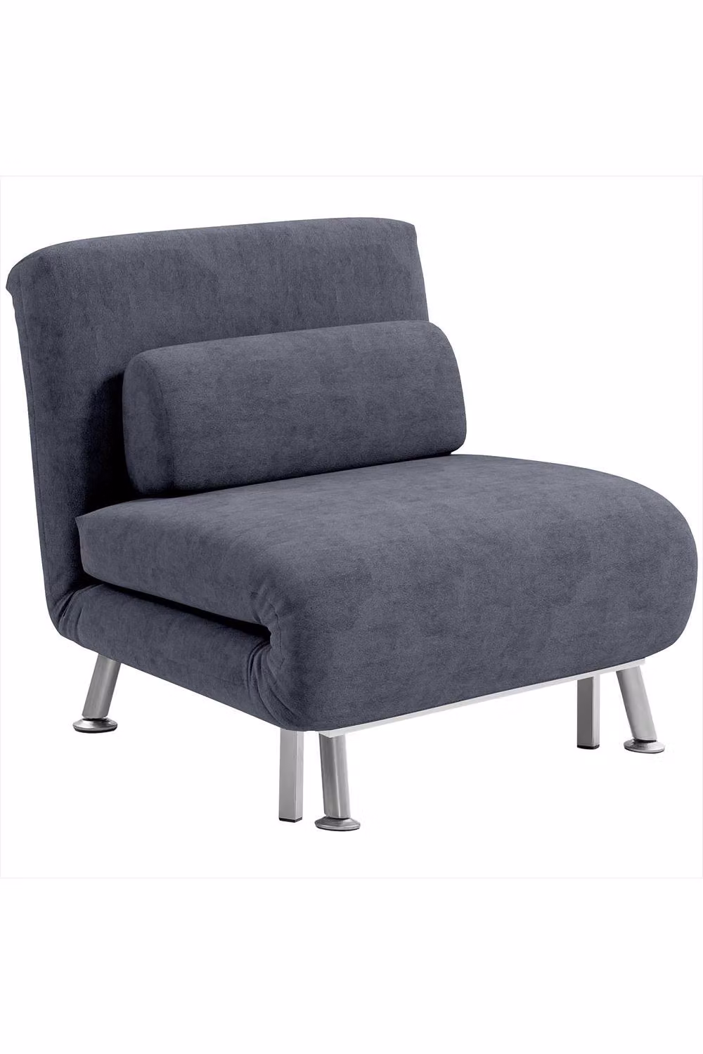ERGOVEXA Single Velvet-Feel Sleeper Chair in Grey – 1