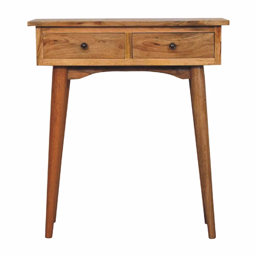 STILVORA Mid-Century Mango Wood Console Table in Brown – 2