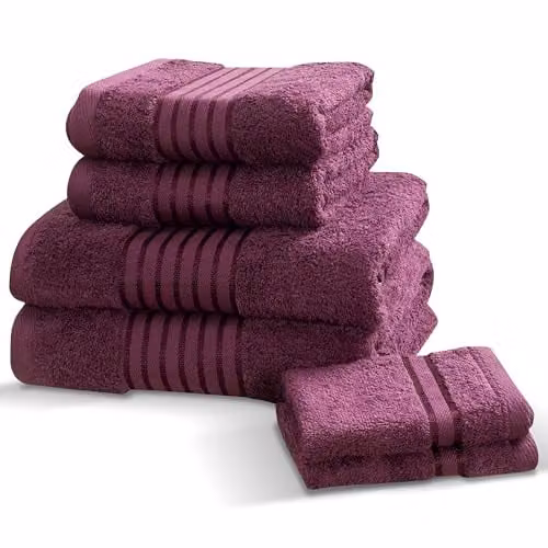 Rapport Home 6-Piece Cotton Towel Bale in Purple