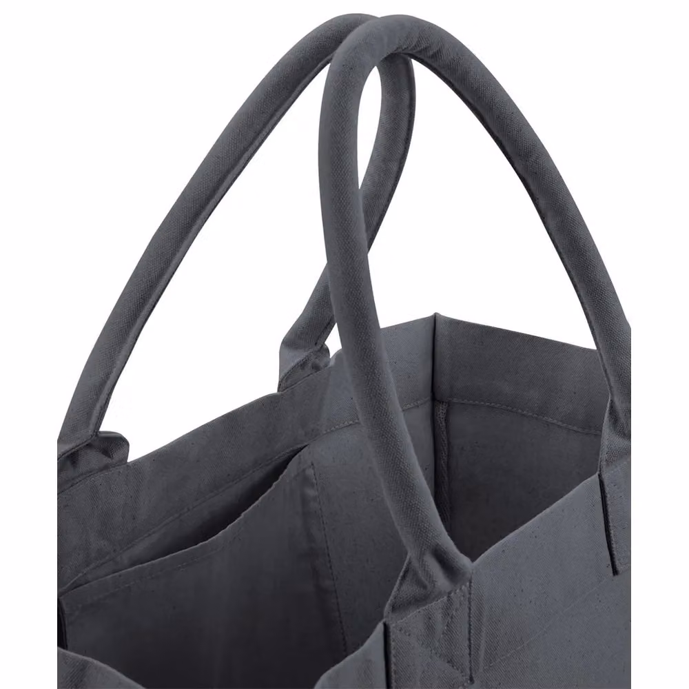 Westford Mill Resort Canvas Tote Bag in Grey, W/D/H: 41.0 x 34.0 x 18.0 cm – 2