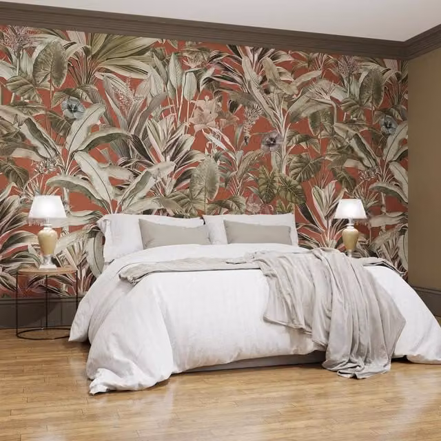 Superfresco Easy Funky Jungle Terracotta Print Mural Wallpaper Roll in Brown W: 300 cm, H: 280 cm – 1