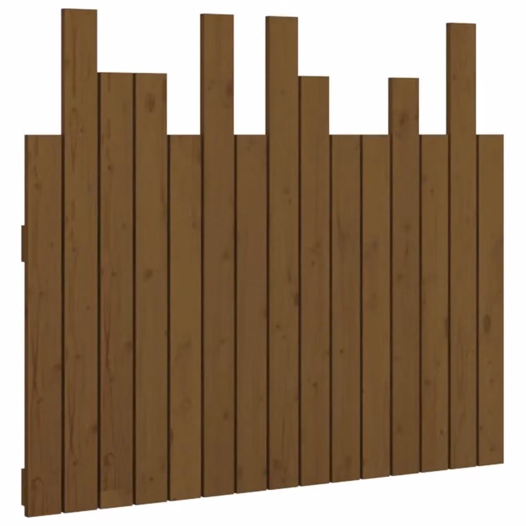 Berkfield Home Rustic Solid Wood Pine Wall Headboard, Honey Brown, W: 95.5 cm, D: 3 cm, H: 80 cm – 2