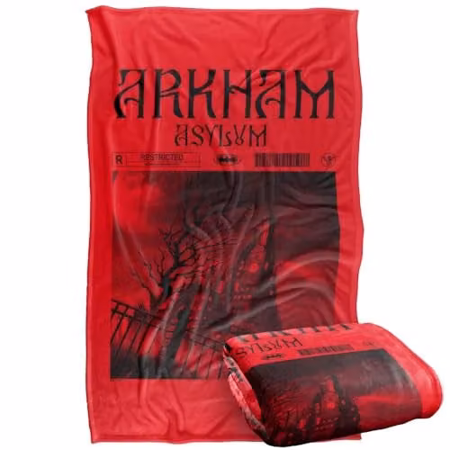 LOGOVISION Batman Arkham Asylum Super Soft Silky Touch Fleece Throw Blanket, Multicolour, W: 91.44 cm, L: 147 cm – 1