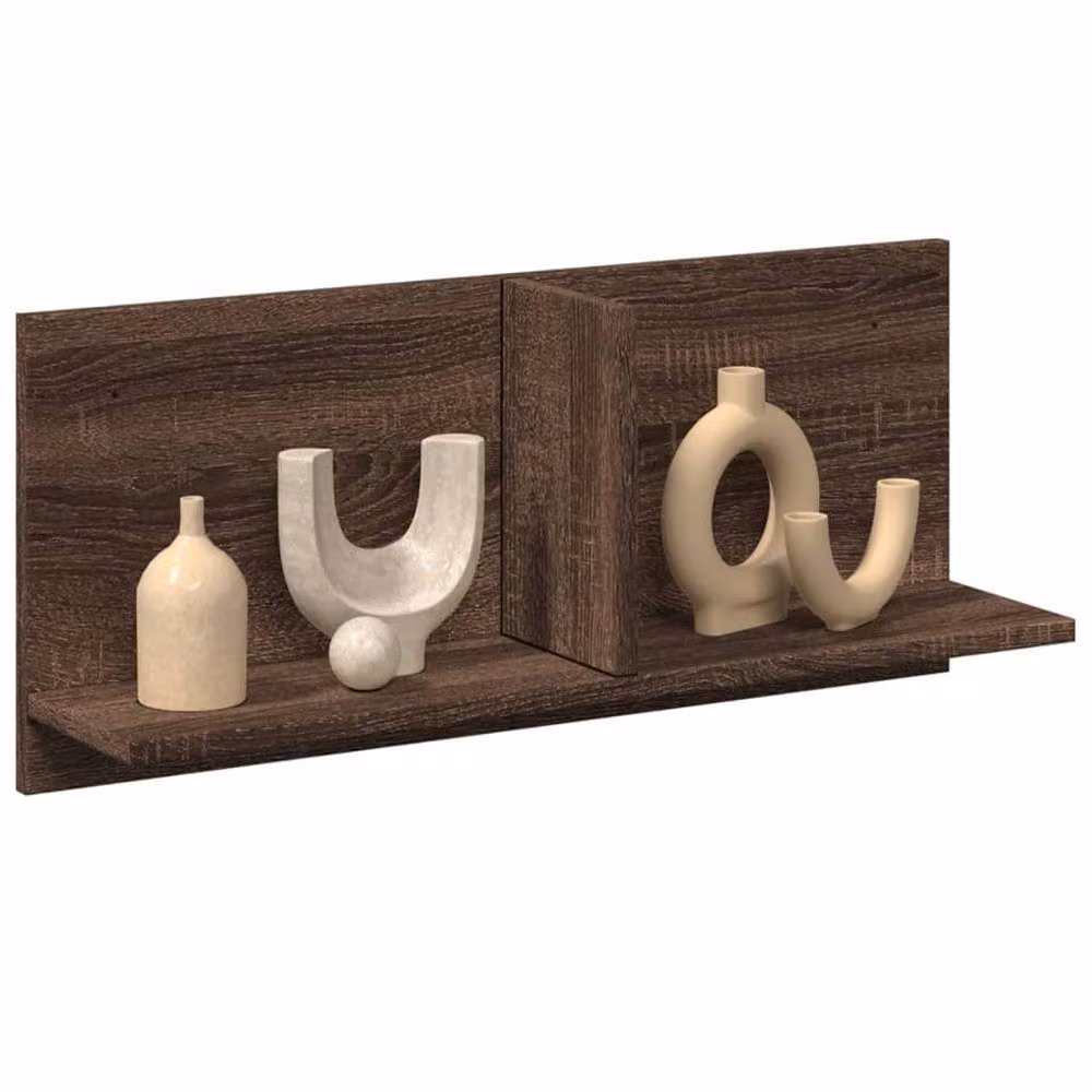 Berkfield Home Wall Cabinet in Brown Oak, W: 70 cm, D: 30 cm, H: 16.5 cm – 2