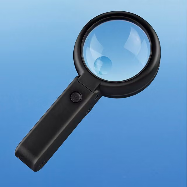 Lightcraft Foldable LED Tabletop Magnifier in Black