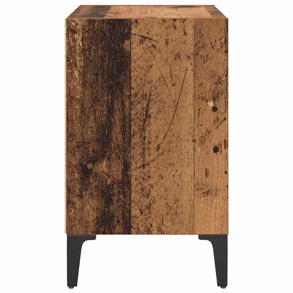 Berkfield Home Rustic Bedside Cabinet in Brown, W/D/H: 40 x 30 x 50 cm – 5