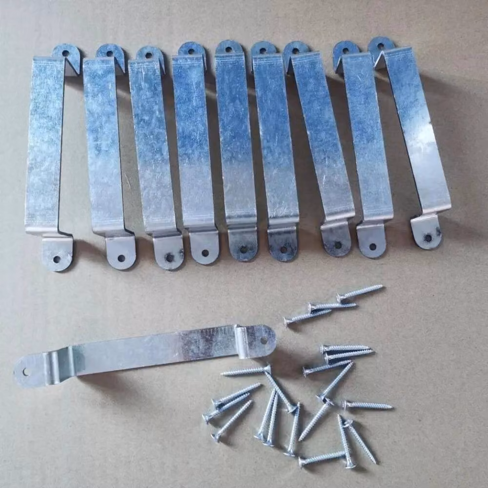 SPETLEK Galvanised Steel Fence Post Security Brackets in Silver, W/H: 100 x 15 cm – 3