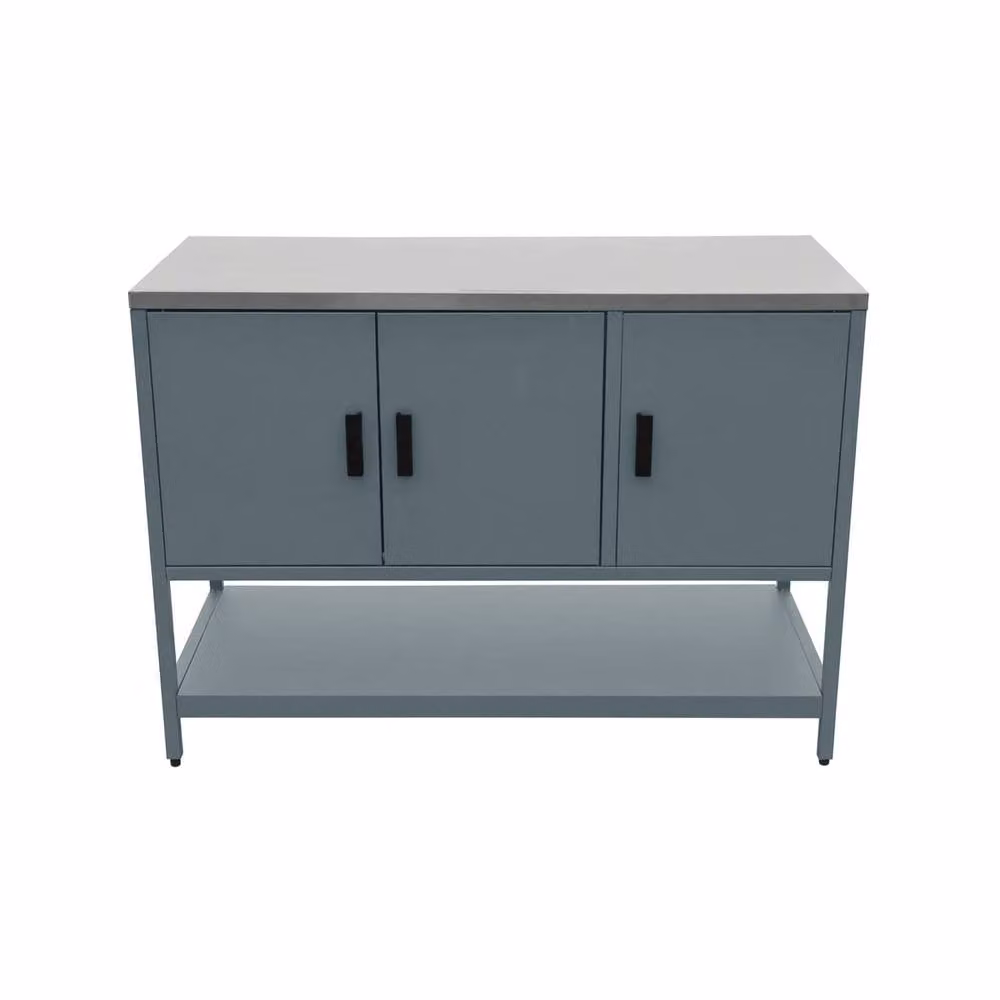 sweeek Outdoor Stainless Steel Kitchen Storage Module in Grey, W/D/H: 120 x 51 x 87.5 cm – 2