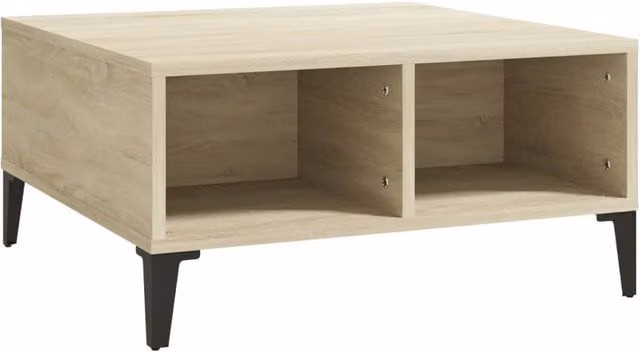 Berkfield Home Sonoma Oak Coffee Table in Light Beige, W: 60 cm, D: 60 cm, H: 30 cm