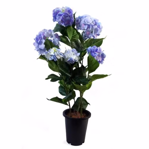 Leaf Design UK Blue Artificial Hydrangea Plant with 200 Flowers, Height: 90 cm – 1
