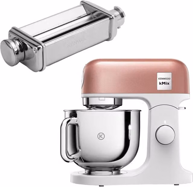 Kenwood kMix 5L Stand Mixer in Pink with Stainless Steel Sausage Stuffer