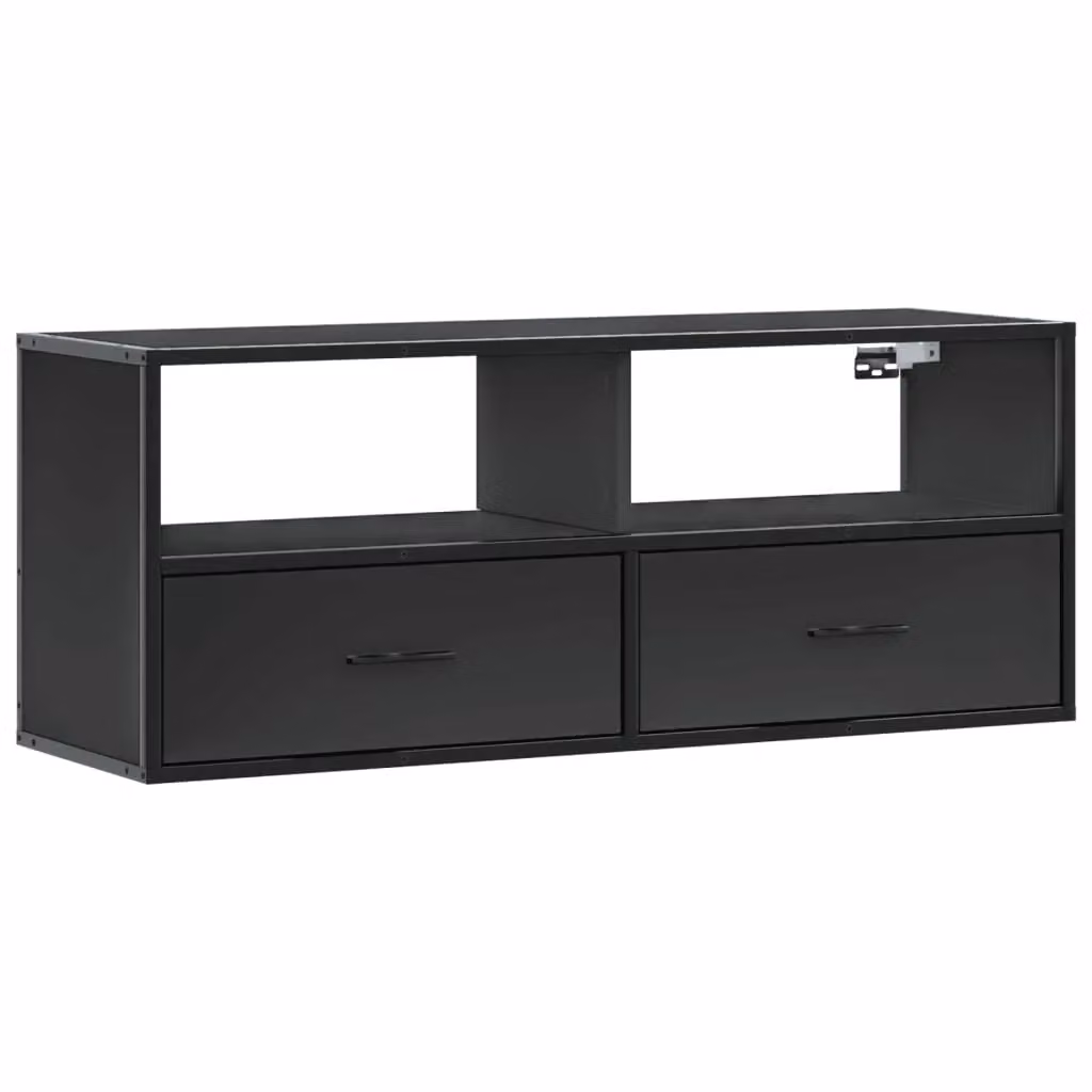 Berkfield Home Industrial TV Cabinet in Black, W/D/H: 100 x 31 x 39.5 cm – 2