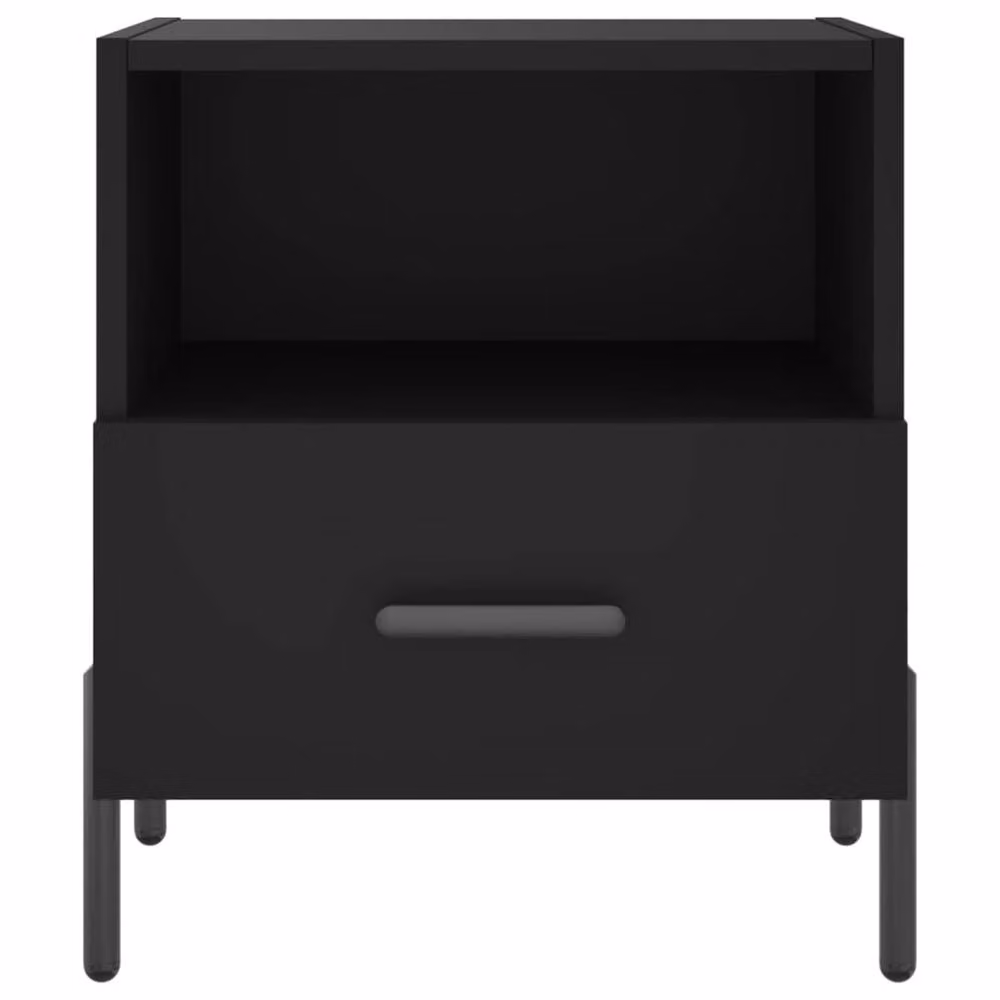 Berkfield Home Set of 2 Modern Black Bedside Cabinets, W/D/H: 40 x 35 x 47.5 cm – 5