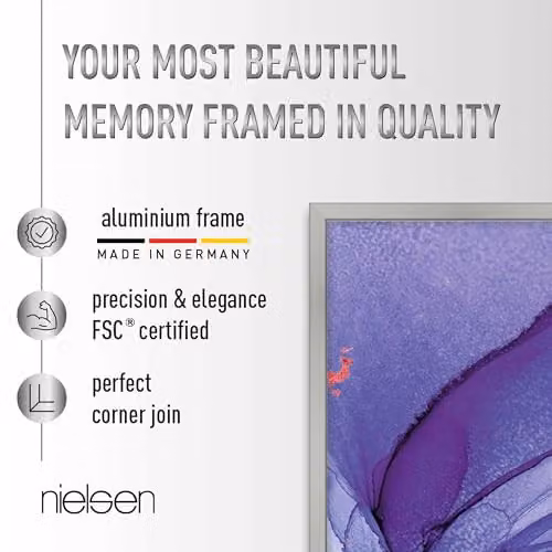 Nielsen Design Classic A4 Aluminium Picture Frame in Black with Glass Front, W: 21.0 cm, H: 29.7 cm – 4