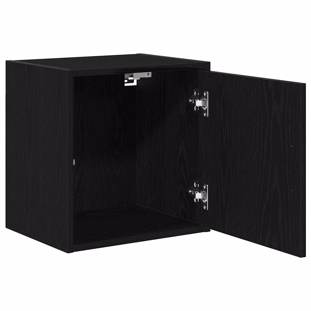 Berkfield Home Black Matt Wall Mounted Garage and Workshop Cabinet with Hinged Doors and Internal Shelves – 4