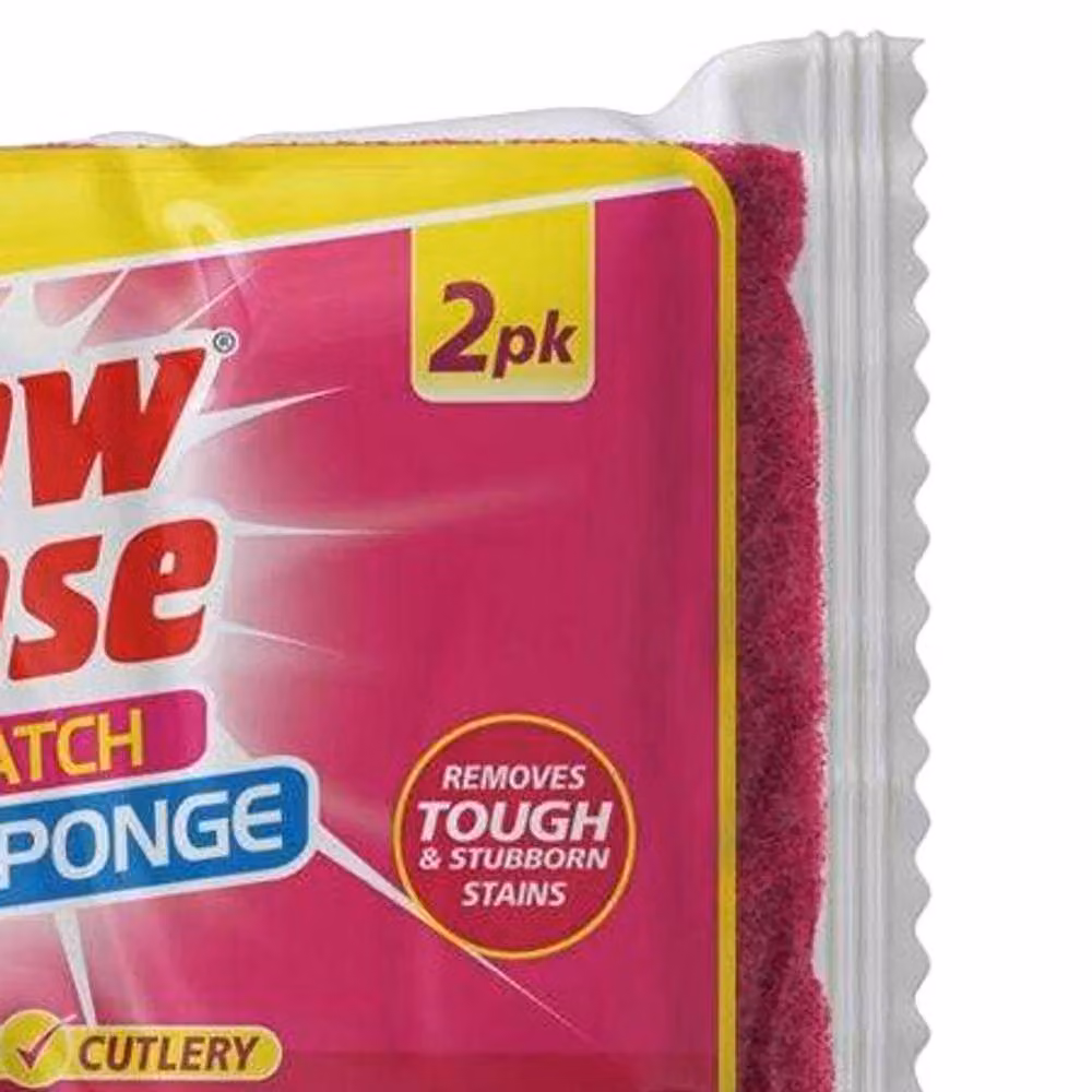 Elbow Grease Anti-Scratch Sponge Scourer, Multicolour, Pack of 2 – 2