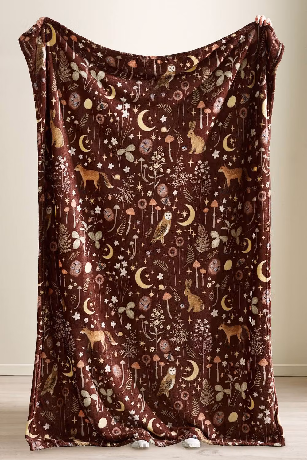 Catherine Lansfield Enchanted Twilight Animals Cosy Fleece Blanket Throw in Brown, W/D/H: 130 x 170 cm – 2