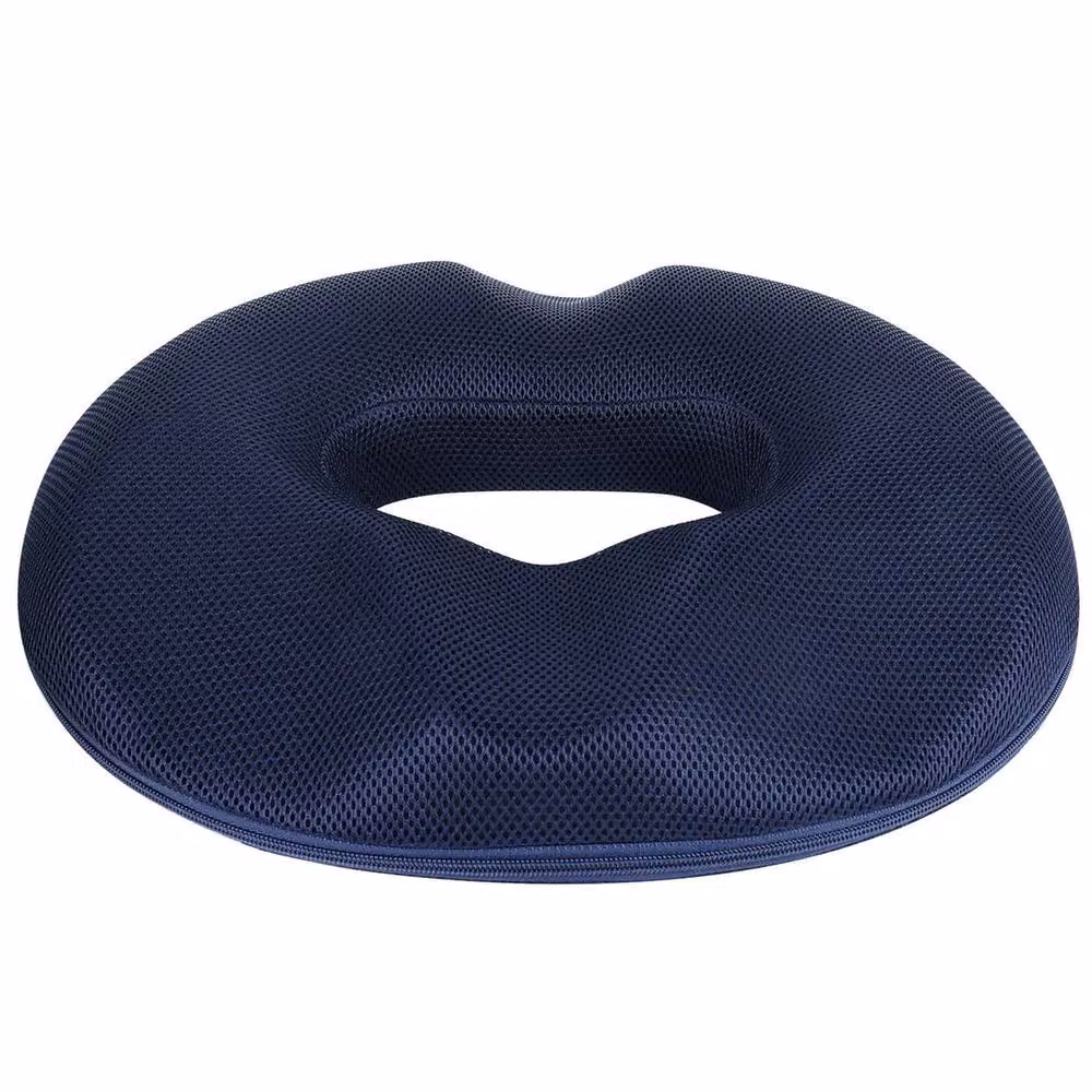 SPETLEK Navy Blue Memory Foam Donut Seat Cushion, Ergonomic Contoured Round Ring Seat, W: 100 cm x D: 190 cm – 5
