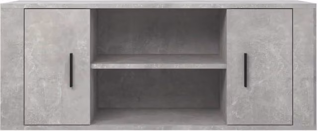 Berkfield Home Modern TV Cabinet in Concrete Grey, W/D/H: 100 x 35 x 40 cm