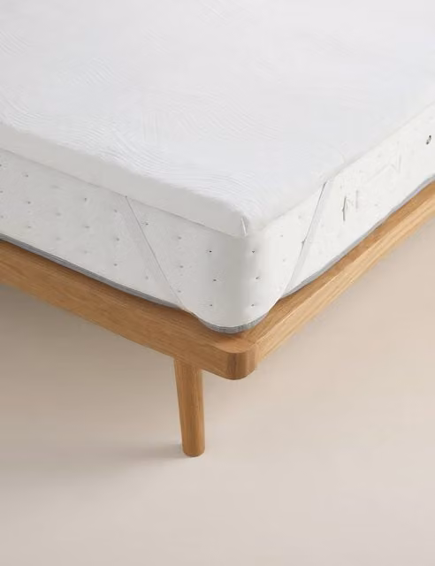 Sleep Solutions White Memory Foam Contour Mattress Topper, W/D/H: 180 x 200 x 6 cm