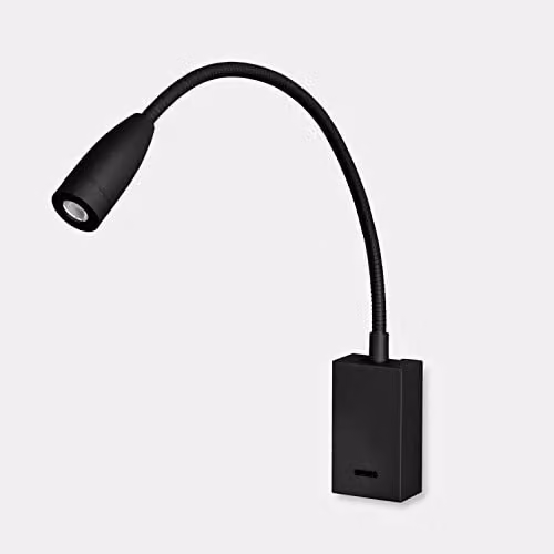 Netlighting LEDS C4 Black Wall Reading Light with 160lm Warm White 3000K Output