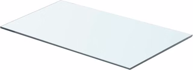 Berkfield Home Wall Mounted Glass Shelf Panel, Transparent, W: 60 cm, D: 30 cm