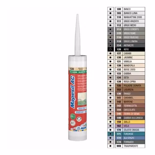Mapei Mapesil AC Mould Resistant Silicone Sealant, Brown