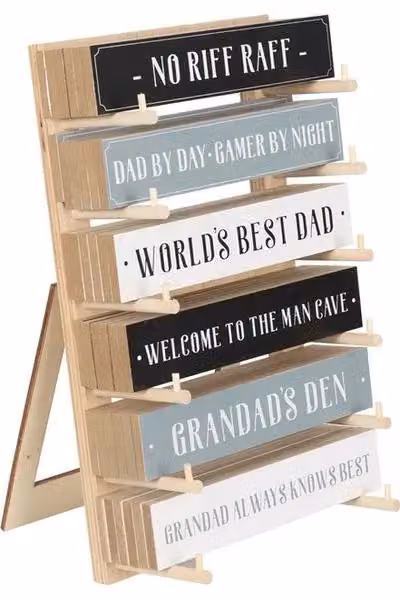 KDMD Set of 36 Multicolour Rectangular Wooden Word Block Signs for Tabletop Display – 2