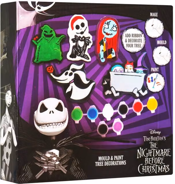 Disney Paint Your Own Christmas Bauble Decorations Set in Purple and Multicolour – 7