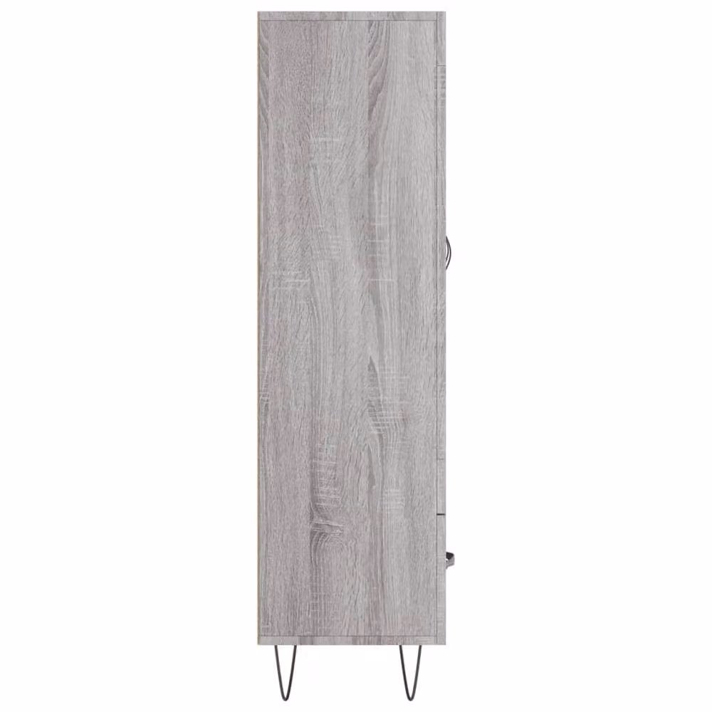 Berkfield Home Grey Sonoma Highboard with Hinged Doors and Internal Shelves, W/D/H: 69.5 x 31 x 115 cm – 2