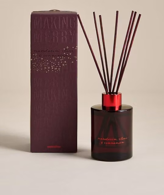 M&S Mandarin Clove and Cinnamon Reed Diffuser, 100ml, Red