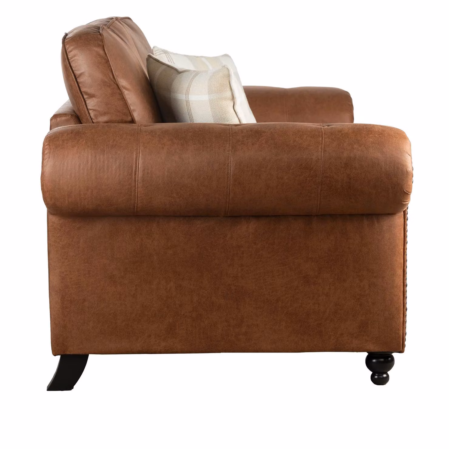 LUXURY LIFE Oakley Suede Fabric Sofa Set in Brown – 6