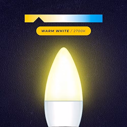 Kenable Maxim 10 Pack LED 6W Warm White SES E14 Candle Light Bulbs – 2